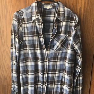 Brown and blue flannel